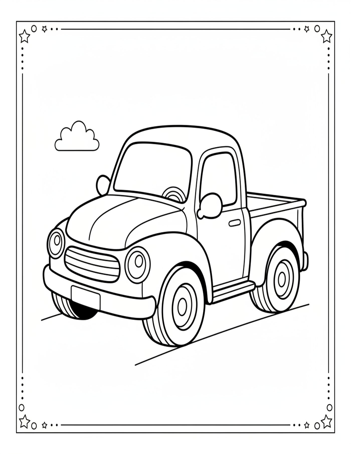 Big Vehicles Coloring Book — interior sample 2